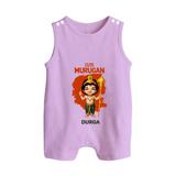 Cute Murugan - Customized Romper Suit For Babies With Name - LILAC - 0 - 5 Months Old (Chest 18")