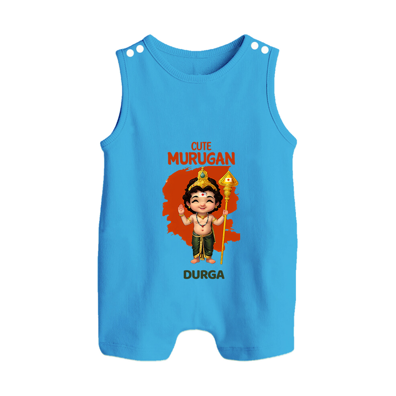 Cute Murugan - Customized Romper Suit For Babies With Name - ROYAL BLUE - 0 - 5 Months Old (Chest 18")