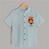 Cute Murugan - Customized Shirt For Kids With Name - ARCTIC BLUE - 0 - 6 Months Old (Chest 23")