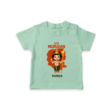 Cute Murugan - Customized T-Shirt For Kids With Name - MINT GREEN - 0-5 Months Old (Chest 17")