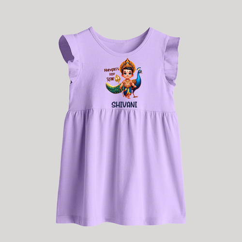 Murugan's Little Star Baby Frock | Personalized Baby Frock for Murugan Devotees