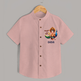 Murugan's Little Star Shirt | Personalized Baby Shirt for Murugan Devotees - PEACH - 0 - 6 Months Old (Chest 23")