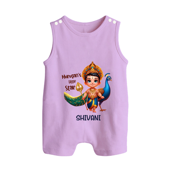 Murugan's Little Star - Customized Romper Suit For Babies With Name - LILAC - 0 - 5 Months Old (Chest 18")