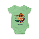 Murugan's Little Star - Customized Romper For Babies With Name - GREEN - 0 - 3 Months Old (Chest 16")