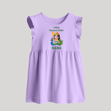 Little Peacock Rider Baby Frock | Custom Baby Frock for Murugan's Divine Ride - LILAC - 0 - 3 Months Old (Chest 17")
