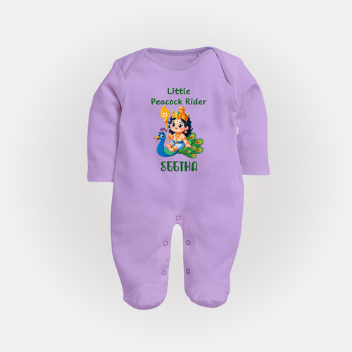 Little Peacock Rider Sleep Suit | Custom Baby Sleep Suit for Murugan's Divine Ride