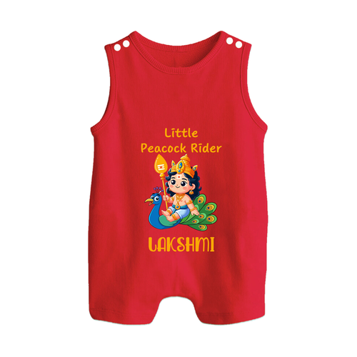 Little Peacock Rider Romper Suit | Custom Baby Romper Suit for Murugan's Divine Ride