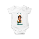 Little Surapadman Slayer Romper / Onesie | Personalized Baby Romper / Onesie for Murugan's Heroic Deeds - WHITE - New Born (Chest 14")