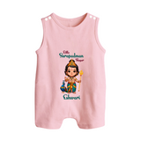 Little Surapadman Slayer - Customized Romper Suit For Babies With Name - BABY PINK - 0 - 5 Months Old (Chest 18")