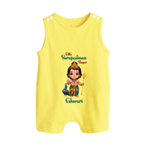 Little Surapadman Slayer - Customized Romper Suit For Babies With Name - PASTEL YELLOW - 0 - 5 Months Old (Chest 18")