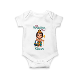 Little Surapadman Slayer - Customized Romper For Babies With Name - WHITE - 0 - 3 Months Old (Chest 16")