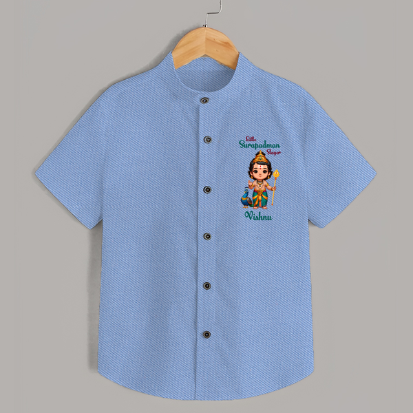 Little Surapadman Slayer - Customized Shirt For Kids With Name - SKY BLUE - 0 - 6 Months Old (Chest 23")