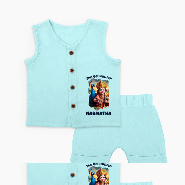 The Vel Holder Jabla Set | Custom Baby Jabla Set for Murugan's Sacred Vel - BABY BLUE - 0 - 3 Months Old (Chest 9.8")