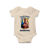 The Vel Holder Romper / Onesie | Custom Baby Romper / Onesie for Murugan's Sacred Vel - IVORY - New Born (Chest 14")