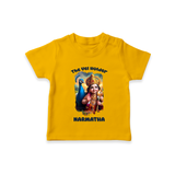 The Vel Holder - Customized T-Shirt For Kids With Name - CHROME YELLOW - 0-5 Months Old (Chest 17")