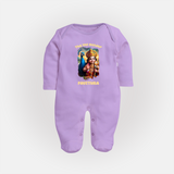 The Vel Holder - Customized Sleep Suit For Babies With Name - LILAC - New Born (Chest 7.5")