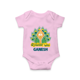 Saravana Bhava Romper / Onesie | Custom Baby Romper / Onesie for Murugan Worship - BABY PINK - New Born (Chest 14")