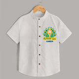 Saravana Bava - Customized Shirt For Kids With Name - WHITE - 0 - 6 Months Old (Chest 23")