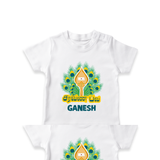 Saravana Bhava T-Shirt | Custom Baby T-Shirt for Murugan Worship - WHITE - 0-5 Months Old (Chest 17")