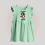 Vetrivel Muruganuku Arohara Baby Frock | Personalized Baby Frock for Murugan Devotees - MINT GREEN - 0 - 3 Months Old (Chest 17")