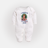 Vetrivel Muruganuku Arogara - Customized Sleep Suit For Babies With Name - WHITE - New Born (Chest 7.5")