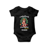 Vetrivel Muruganuku Arogara - Customized Romper For Babies With Name - BLACK - 0 - 3 Months Old (Chest 16")