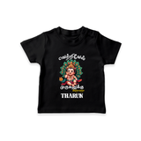 Vetrivel Muruganuku Arohara T-Shirt | Personalized Baby T-Shirt for Murugan Devotees - BLACK - 0-5 Months Old (Chest 17")