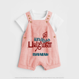 Yamirukka Bayamen - Customized Dungaree Set For Kids With Name - PEACH - 0 - 5 Months Old (Chest 18")