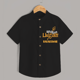 Yamiruka Bhayam Yen Shirt | Customized Baby Shirt for Murugan's Blessings - BLACK - 0 - 6 Months Old (Chest 23")