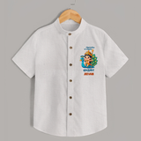 Muruga - Customized Shirt For Kids With Name - WHITE - 0 - 6 Months Old (Chest 23")