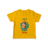 Muruga - Customized T-Shirt For Kids With Name - CHROME YELLOW - 0-5 Months Old (Chest 17")