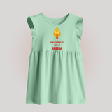 Vetrivel VeeraVel Baby Frock | Custom Baby Frock for Murugan's Divine Power - MINT GREEN - 0 - 3 Months Old (Chest 17")