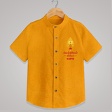 Vetrivel Veeravel - Customized Shirt For Kids With Name - CHROME YELLOW - 0 - 6 Months Old (Chest 23")