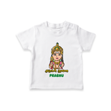 Murugan Thunai - Customized T-Shirt For Kids With Name - WHITE - 0-5 Months Old (Chest 17")