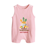 Happy Thaipusam - Customized Romper Suit For Babies With Name - BABY PINK - 0 - 5 Months Old (Chest 18")