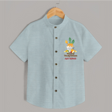 Happy Thaipusam - Customized Shirt For Kids With Name - ARCTIC BLUE - 0 - 6 Months Old (Chest 23")