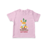 Happy Thaipusam - Customized T-Shirt For Kids With Name - PINK - 0-5 Months Old (Chest 17")