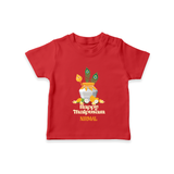 Happy Thaipusam - Customized T-Shirt For Kids With Name - RED - 0-5 Months Old (Chest 17")