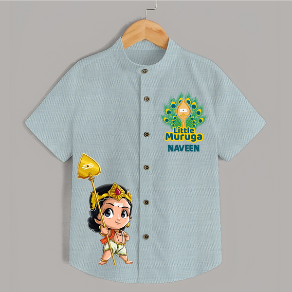 Muruga Devotional Shirt | Special Edition for Spiritual Occasions - ARCTIC BLUE - 0 - 6 Months Old (Chest 23")