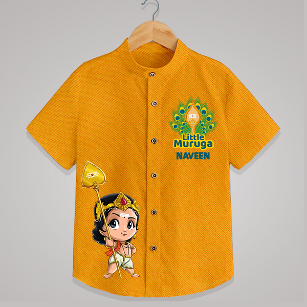Muruga Devotional Shirt | Special Edition for Spiritual Occasions - CHROME YELLOW - 0 - 6 Months Old (Chest 23")