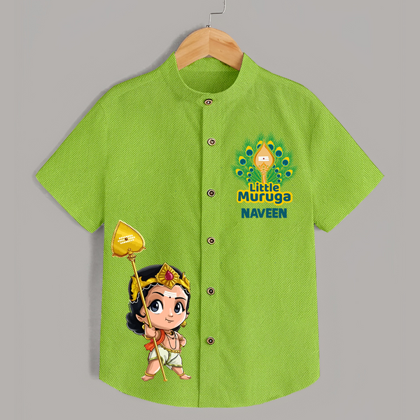 Muruga Devotional Shirt | Special Edition for Spiritual Occasions - LIME GREEN - 0 - 6 Months Old (Chest 23")