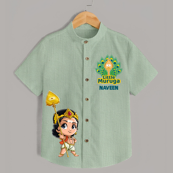 Muruga Devotional Shirt | Special Edition for Spiritual Occasions - MINT GREEN - 0 - 6 Months Old (Chest 23")