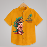 Kutty Murugan Imprinted Murugan Themed Customized Special Shirt For Kids - CHROME YELLOW - 0 - 6 Months Old (Chest 23")