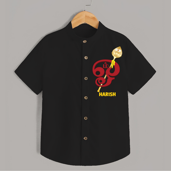 Muruga's Warrior Spirit Shirt | Embodying Valor and Wisdom - BLACK - 0 - 6 Months Old (Chest 23")