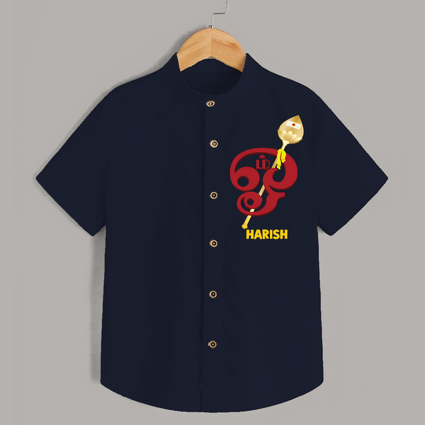 Muruga's Warrior Spirit Shirt | Embodying Valor and Wisdom - NAVY BLUE - 0 - 6 Months Old (Chest 23")