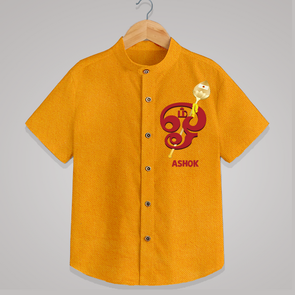 Muruga's Warrior Spirit Shirt | Embodying Valor and Wisdom - CHROME YELLOW - 0 - 6 Months Old (Chest 23")