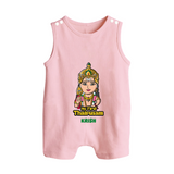 "My First Thaipusam - A Journey of Devotion and Celebration with Customized Romper Suit for Babies with Name" - BABY PINK - 0 - 5 Months Old (Chest 18")