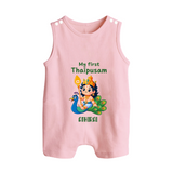 "My First Thaipusam - A Celebration of Tradition and Faith with Customized Romper Suit for Babies with Name" - BABY PINK - 0 - 5 Months Old (Chest 18")