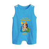 "My First Thaipusam - A Celebration of Tradition and Faith with Customized Romper Suit for Babies with Name" - ROYAL BLUE - 0 - 5 Months Old (Chest 18")