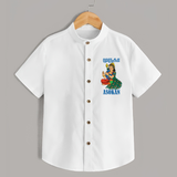 Divine Muruga Illustration Personalised Kids Shirt - WHITE - 0 - 6 Months Old (Chest 23")